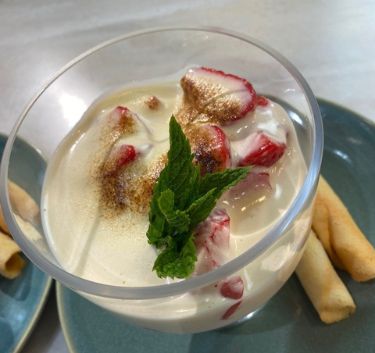 Sabayon et fraises Magimix.